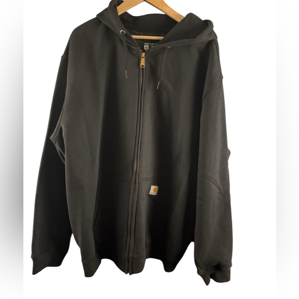 Carhartt Black Zip-Up Hooded Sweatshirt